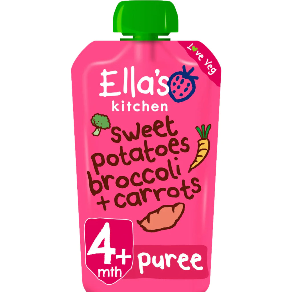Ella's Kitchen Puree Sweet Potatoes, Broccoli + Carrots (120g)