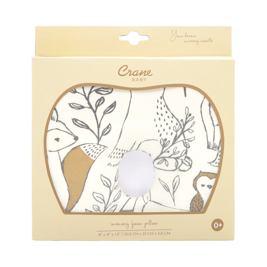 Crane Baby Memory Foam Pillow - Ezra Animal