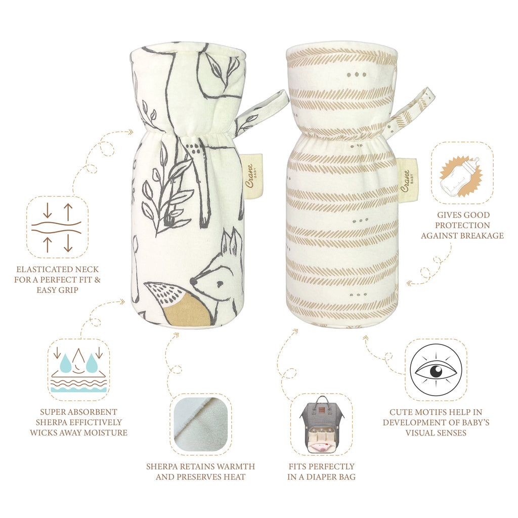 Crane Baby Bottle Cover/Warmer - Ezra