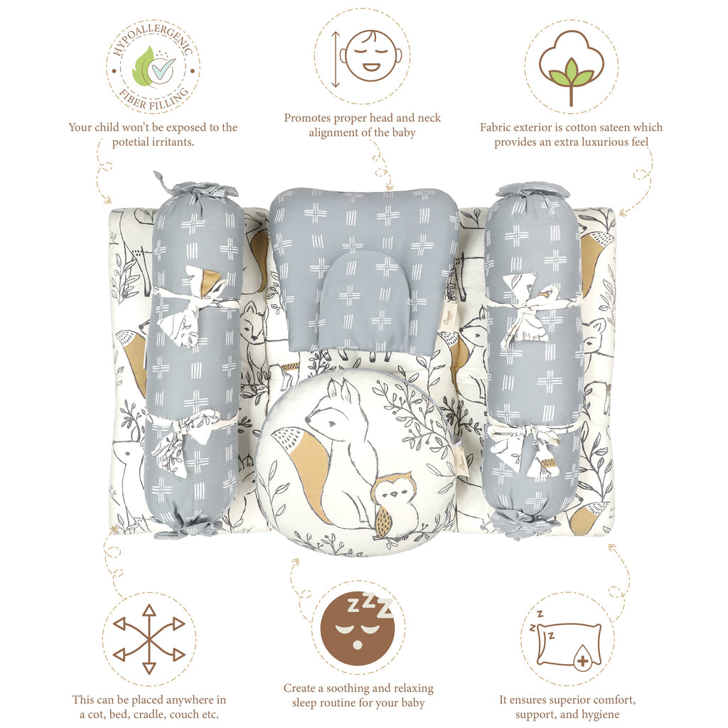 Crane Baby 5-Piece Mattress Set - Ezra Animal