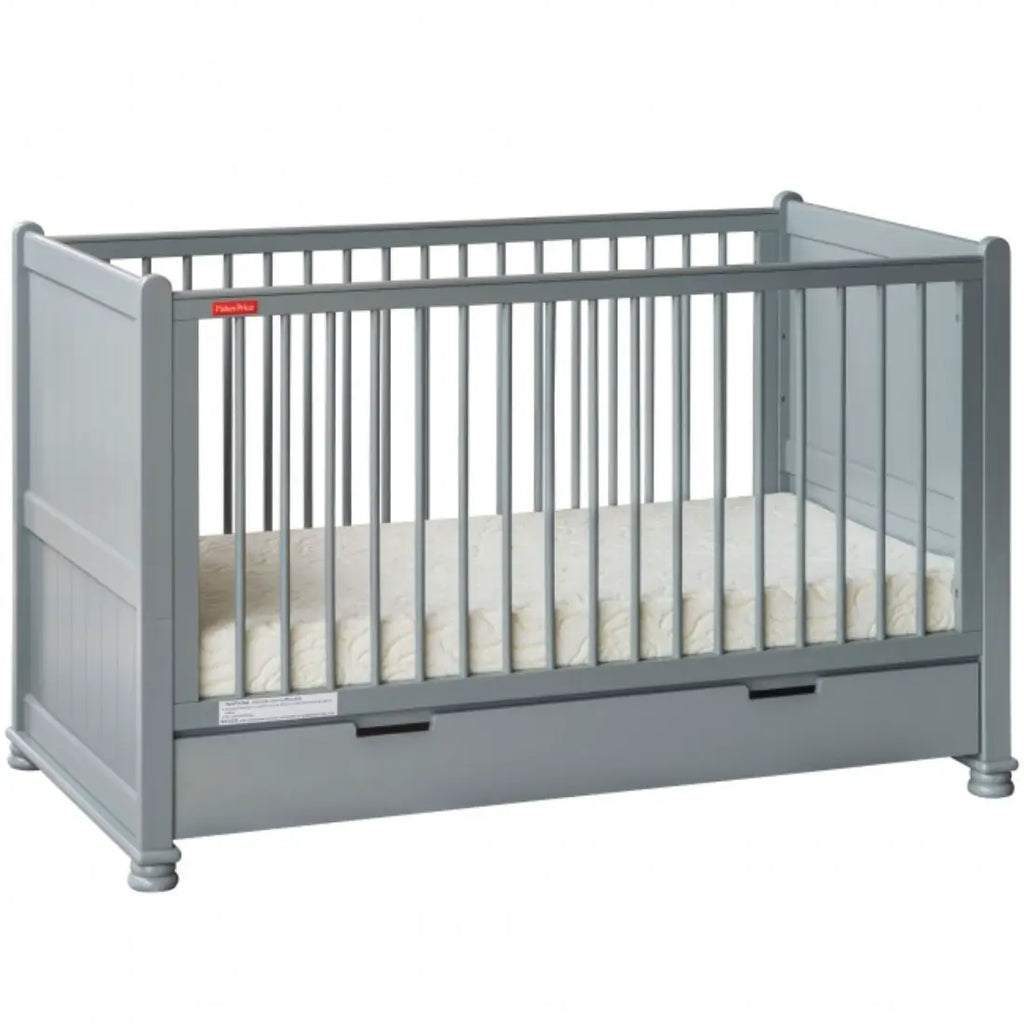 Fisher-Price Georgia Crib Cum Toddler Bed (Grey)