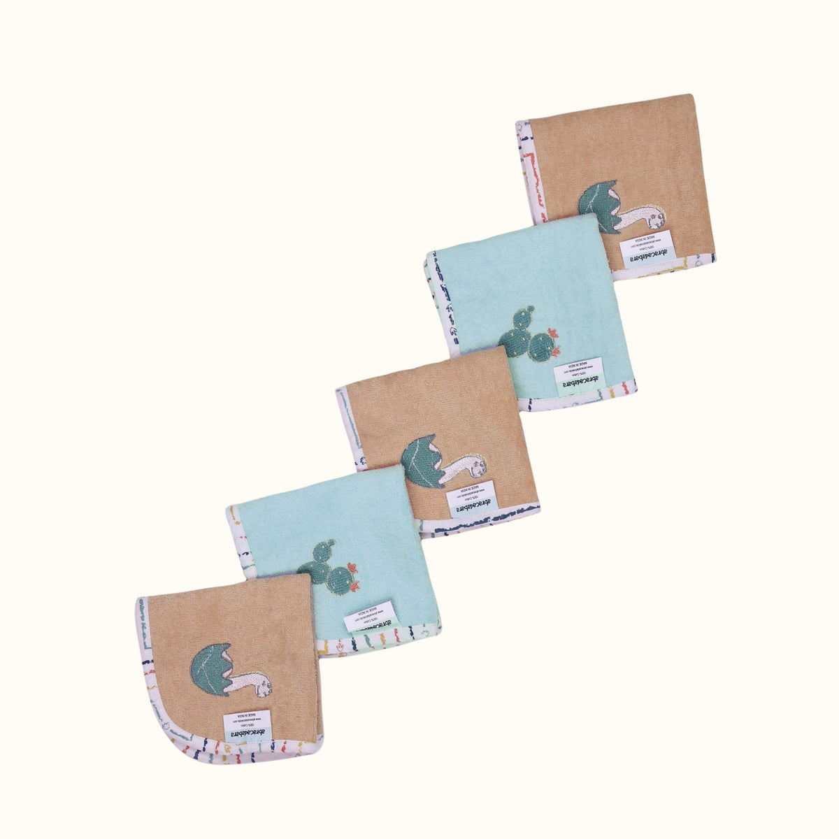 Abracadabra Face Washers (Set of 5) - D for Dino