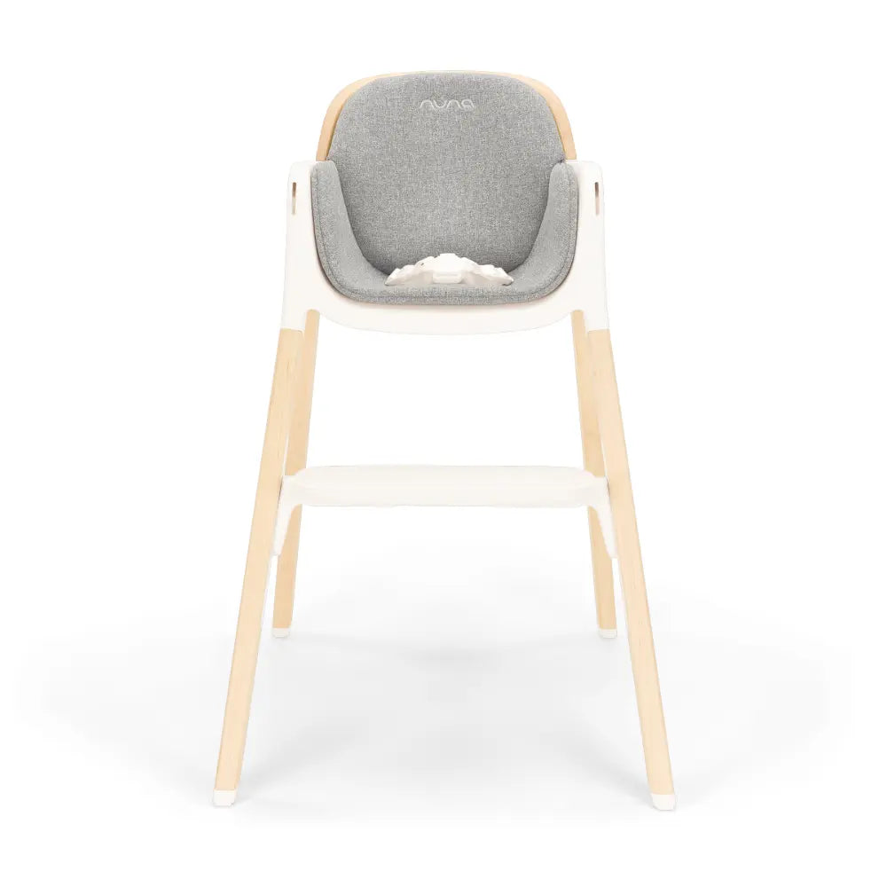 Nuna Bryn Baby High Chair with FREE Ginkgo Bryn Seat Pad – Premium Walnut & Maple Wood High Chair, Removable Seat Pad & Child Tray, Tool-Free Assembly (6M+, Up to 100 Kg)