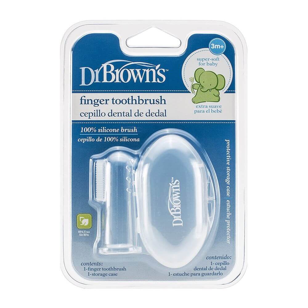 Dr. Brown's Silicone Finger Toothbrush with case