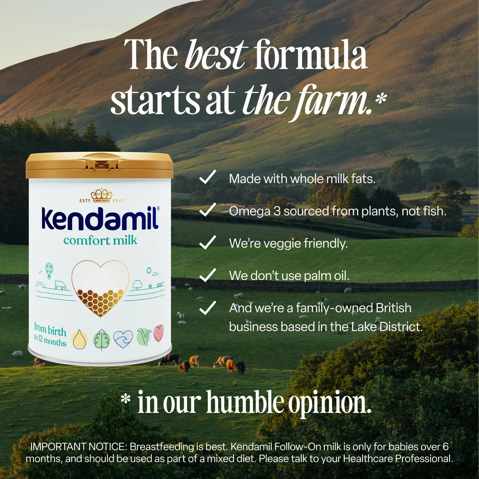 Kendamil Comfort Milk (0 to 12 Months) (800g)