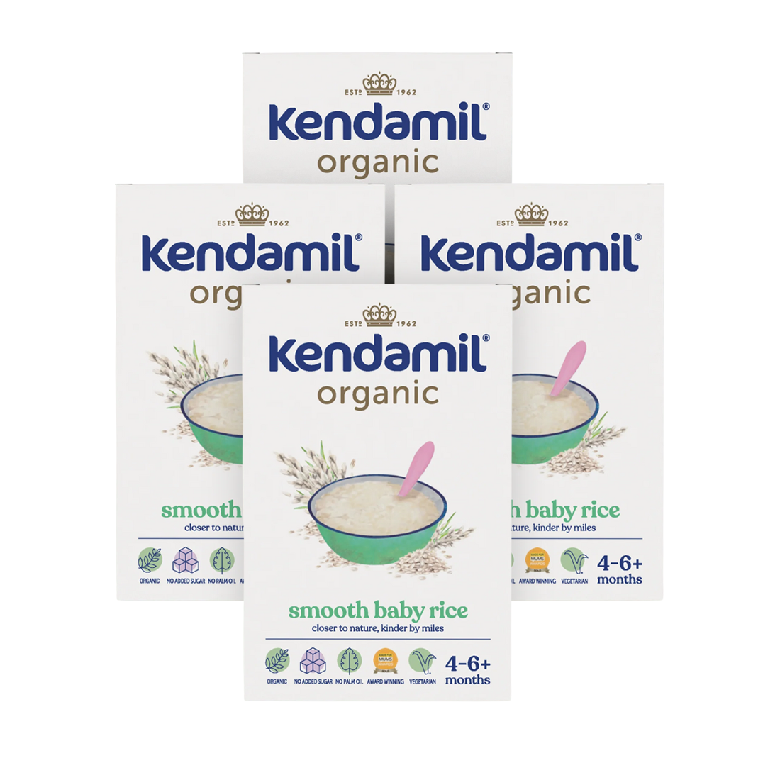 Kendamil Organic Smooth Baby Rice (4-6+ Months) (120g)