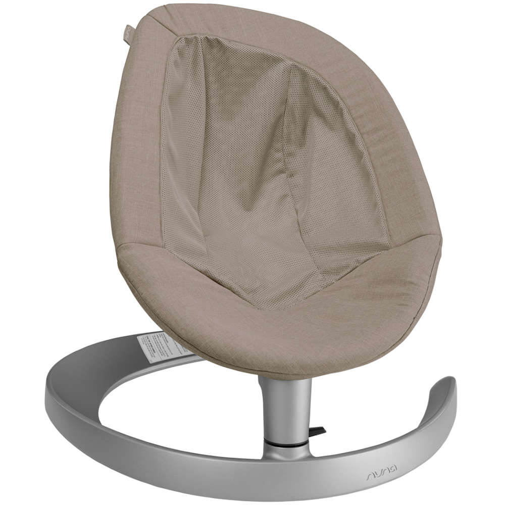 Nuna Leaf Grow Baby Bouncer|Sleek Design|Rock Solid Base with Motion Lock|3 Ergonomic Recline Positions|New Born to 60 kg - Biscotti