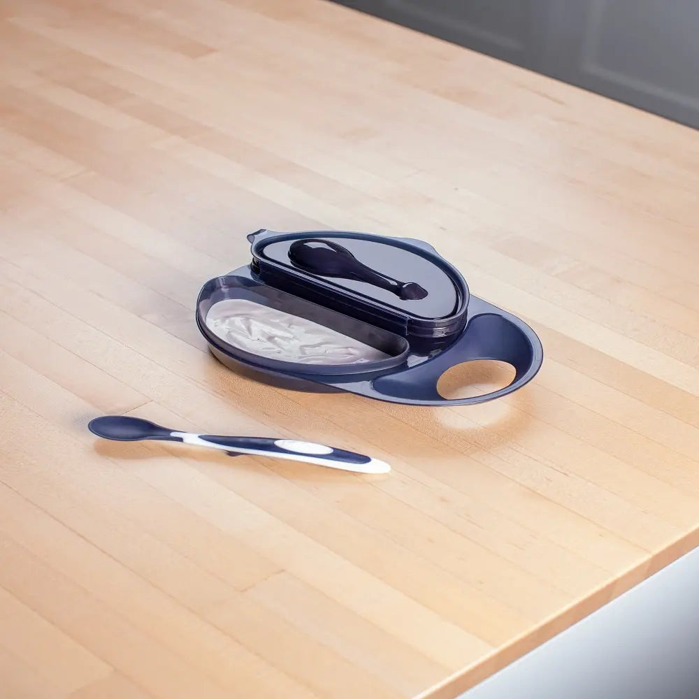 Dr. Brown's Travel Fresh™ Bowl & Snap-in Spoon, Dark Blue, 1-Pack