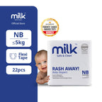 MILK Baby Diaper Flexi Tape Size 1 (NB) (22 pcs) (<5 kg)