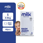MILK Baby Diaper Flexi Tape Size 2 (S) (48 pcs) (4-8 kg)