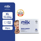 MILK Baby Diaper Flexi Tape Size 5 (XL) (30 pcs) (15-22 kg)