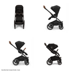 Nuna Mixx Next Reversible Seat Stroller with Flat Recline|Height Adjustable Handle Bar|All Terrain|All Wheel Suspension|One Hand Fold|Rain Cover & Post Adapt|0 to 4Y (Upto 22Kg) - Caviar