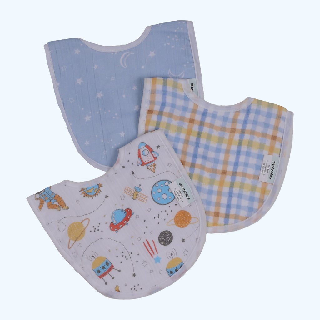 Abracadabra Muslin Bibs - Rocketman