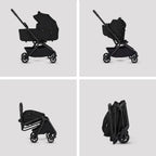 Silver Cross Nia World's Only Aircraft Cabin Approved Stroller in Both Seat & Carrycot Mode|Flat Recline|One Hand Fold|Lightweight & Travel Friendly|Self Standing|0 to 6M|Upto 9 Kg - Onyx