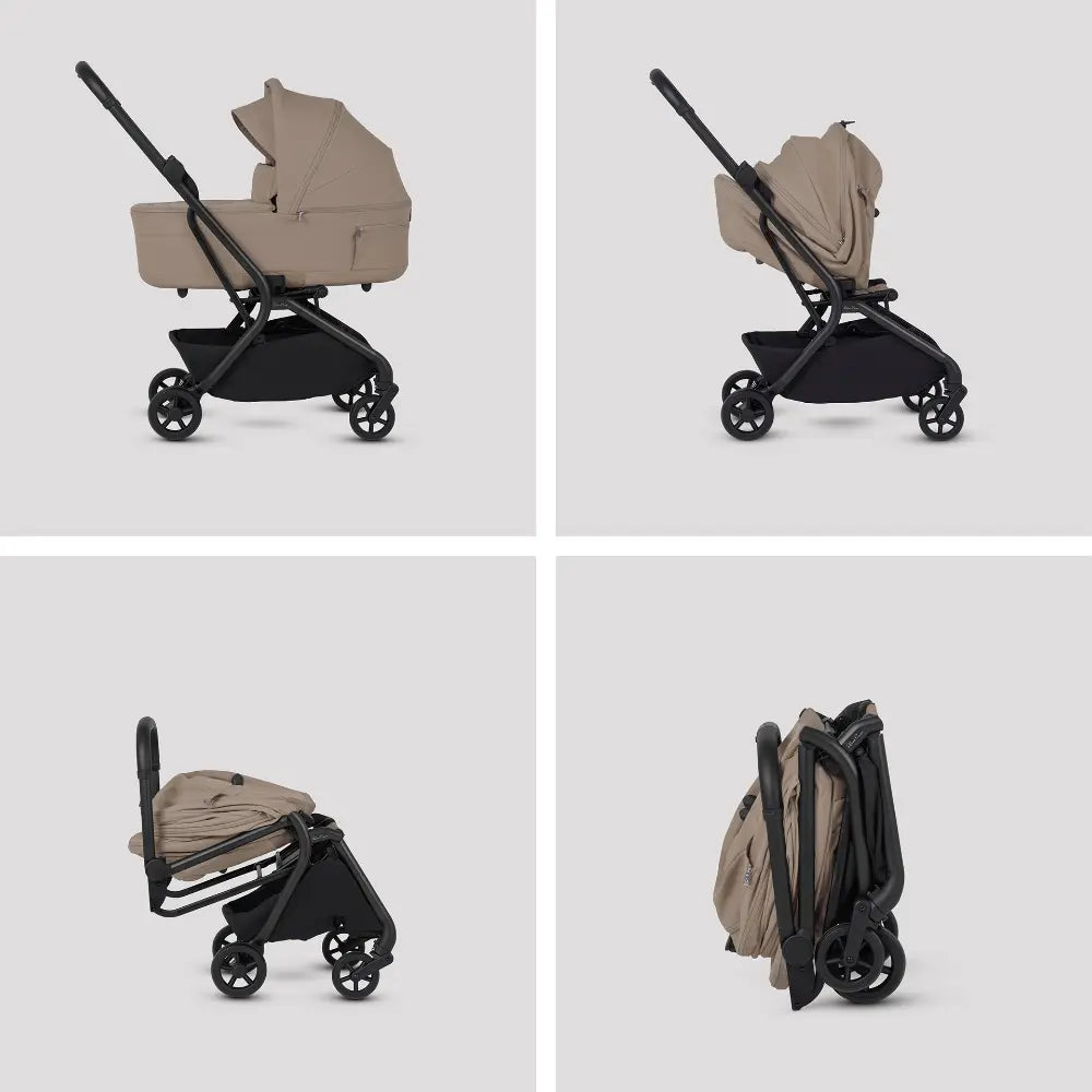 Silver Cross Nia World's Only Aircraft Cabin Approved Stroller in Both Seat & Carrycot Mode|Flat Recline|One Hand Fold|Lightweight & Travel Friendly|Self Standing|0 to 4Y|Upto 22 Kg - Champagne