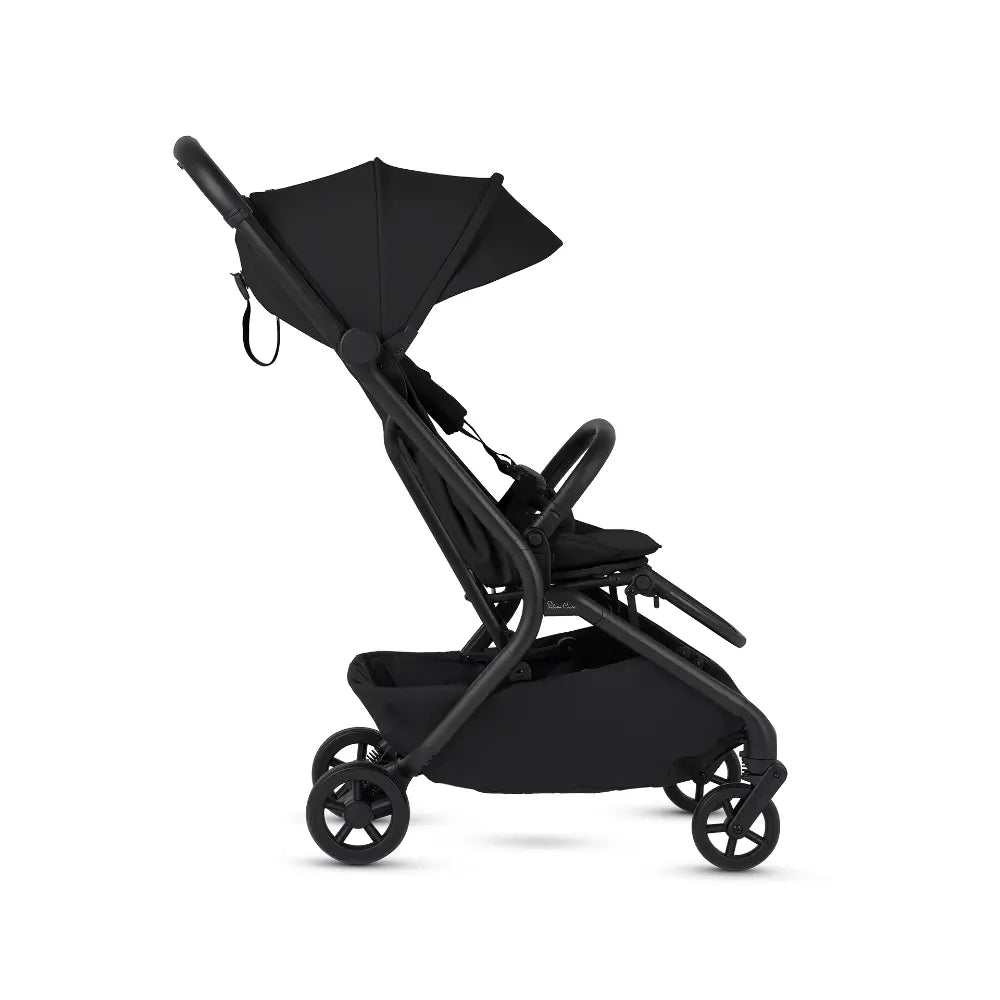 Silver Cross Nia World's Only Aircraft Cabin Approved Stroller in Both Seat & Carrycot Mode|Flat Recline|One Hand Fold|Lightweight & Travel Friendly|Self Standing|0 to 4Y|Upto 22 Kg - Onyx
