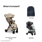 Nuna Trvl Cabin Friendly Stroller|Lightweight|Compact|One-Hand Self-Collapsing Fold|All Wheel Suspension|0 to 4Y (Upto 22Kg) - Biscotti