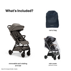 Nuna Trvl Cabin Friendly Stroller|Lightweight|Compact|One-Hand Self-Collapsing Fold|All Wheel Suspension|0 to 4Y (Upto 22Kg) - Granite