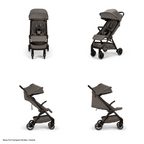 Nuna Trvl Cabin Friendly Stroller|Lightweight|Compact|One-Hand Self-Collapsing Fold|All Wheel Suspension|0 to 4Y (Upto 22Kg) - Granite