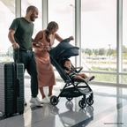 Nuna Trvl Cabin Friendly Stroller|Lightweight|Compact|One-Hand Self-Collapsing Fold|All Wheel Suspension|0 to 4Y (Upto 22Kg) - Granite
