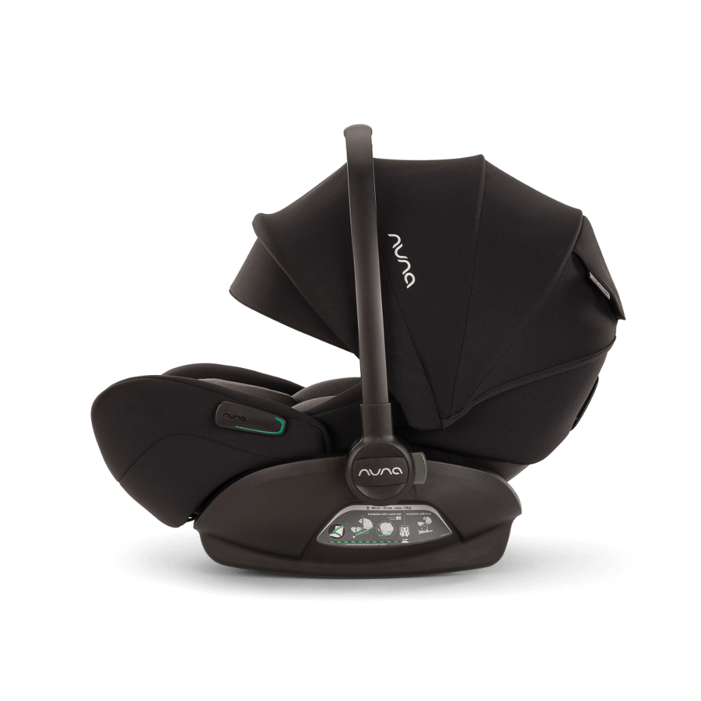 Nuna Arra Flex Baby Car Seat-Rear Facing-Flat Recling Seat 157 Degrees-3 Positions Recline-10 Positions Adjustable Headrest-For 0 to 2Y (Upto 13 Kg)-Caviar