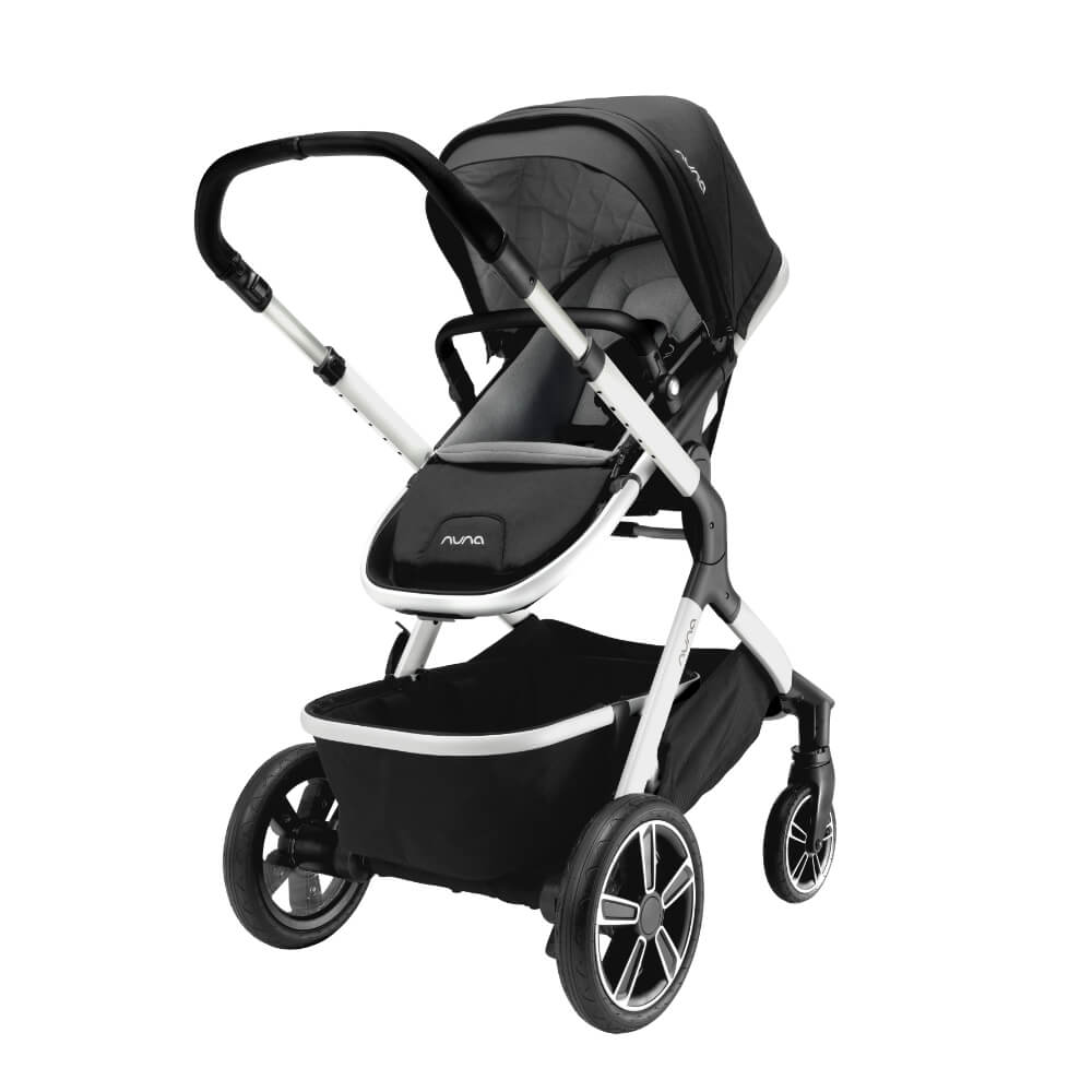 Nuna Demi Grow Baby Stroller - Converts to Double or Twin Stroller-Custom Dual Suspensions-Pram for 6M to 4Y (Upto 22 Kg) - Cyber