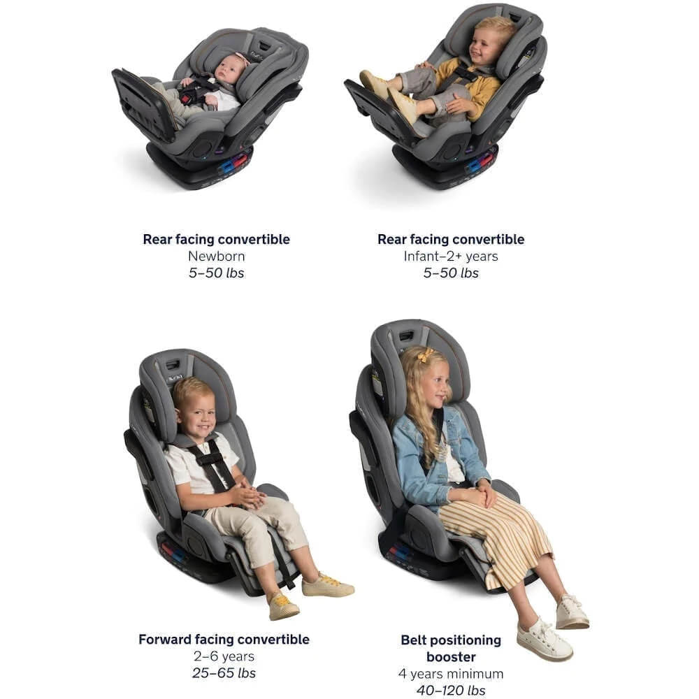 Nuna Exec-Baby Car Seat-Convertible (Front & Rear Facing)-Aeroflex Side Impact Protection System-For 0M+ (Upto 55Kg) - Granite