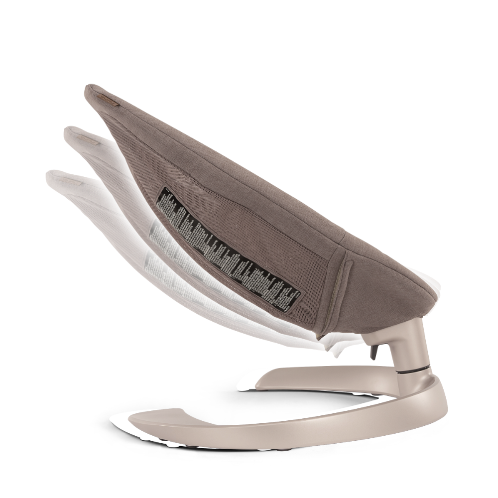 Nuna Leaf Grow Baby Bouncer|Sleek Design|Rock Solid Base with Motion Lock|3 Ergonomic Recline Positions|New Born to 60 kg -  Thyme