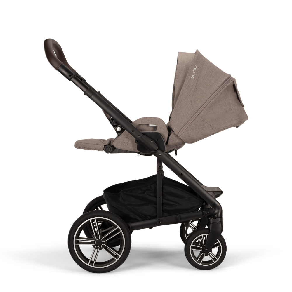 Nuna Mixx Next Reversible Seat Stroller with Flat Recline|Height Adjustable Handle Bar|All Terrain|All Wheel Suspension|One Hand Fold|Rain Cover & Post Adaptors|0 to 4Y (Upto 22Kg) - Cedar