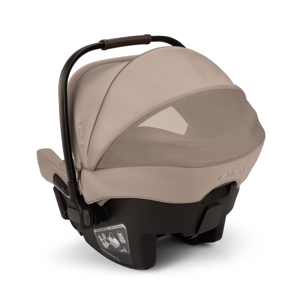 Nuna TRVL LX Cabin Friendly Baby Stroller & Pipa Urbn Car Seat Travel System - Stroller Features (One Hand Fold, Upto 22 Kg)-Car Seat Features (Baseless ISOFIX, Side Impact Protection, Upto 13 Kg)-Cedar