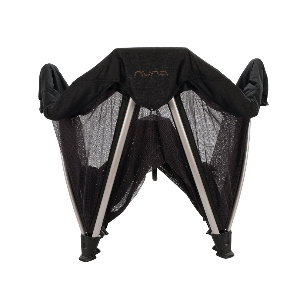 Nuna SENA Aire Travel Cot & Playard-With Triple-Layered Mesh Mattress-360 Degree Airflow-One Hand Fold-Light Weight & Portable-Includes Travel Bag-0 to 3Y - Riveted