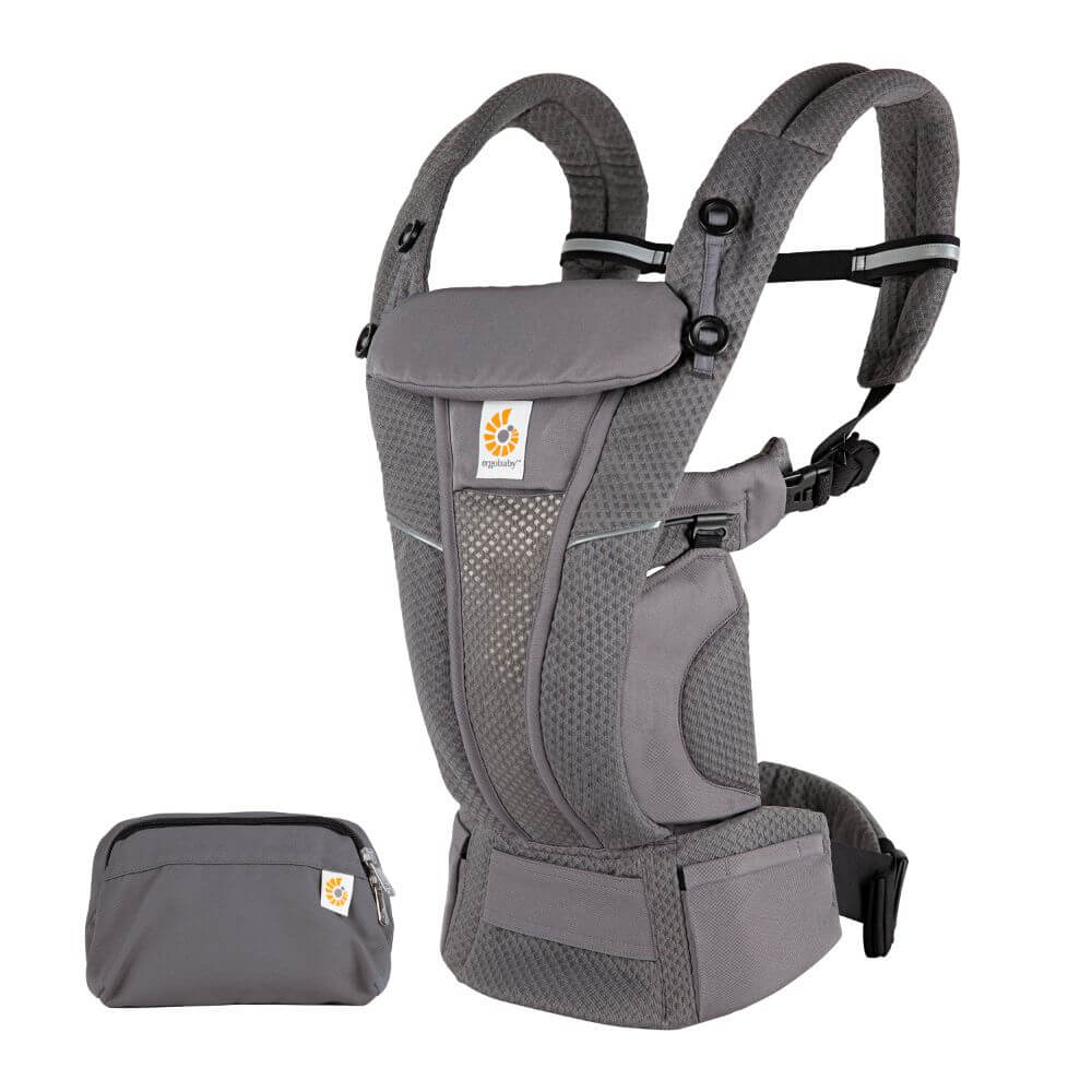 Ergobaby Omni Breeze Baby Carrier - Lightweight Newborn to Toddler Carrier with Breathable Soft Mesh, Enhanced Lumbar Support,  Adjustable Waistbelt & Cross Straps, Privacy Hood, 4 Carry Positions, 3-20Kgs, Birth - 4 Years