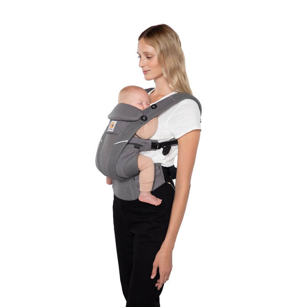 Ergobaby Omni Breeze Baby Carrier - Lightweight Newborn to Toddler Carrier with Breathable Soft Mesh, Enhanced Lumbar Support,  Adjustable Waistbelt & Cross Straps, Privacy Hood, 4 Carry Positions, 3-20Kgs, Birth - 4 Years