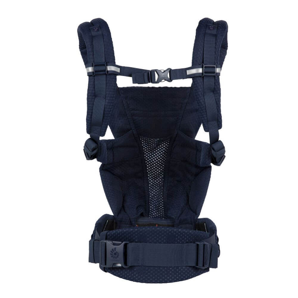 Ergobaby Omni Breeze Baby Carrier - Lightweight Newborn to Toddler Carrier with Breathable Soft Mesh, Enhanced Lumbar Support,  Adjustable Waistbelt & Cross Straps, Privacy Hood, 4 Carry Positions, 3-20Kgs, Birth - 4 Years, Midnight Blue