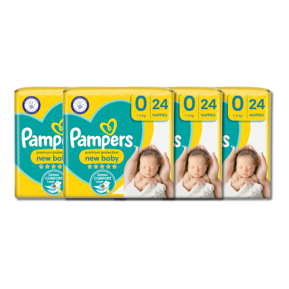 Pampers Premium Protection New Baby Size 0 (24 pcs) (1-3kg)  (UK)
