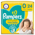 Pampers Premium Protection New Baby Size 0 (24 pcs) (1-3kg)  (UK)