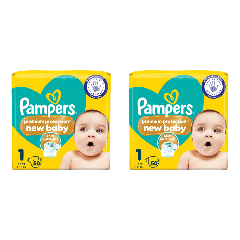 Pampers Premium Protection New Baby Size 1 (50 pcs) (2-5kg)  (UK)