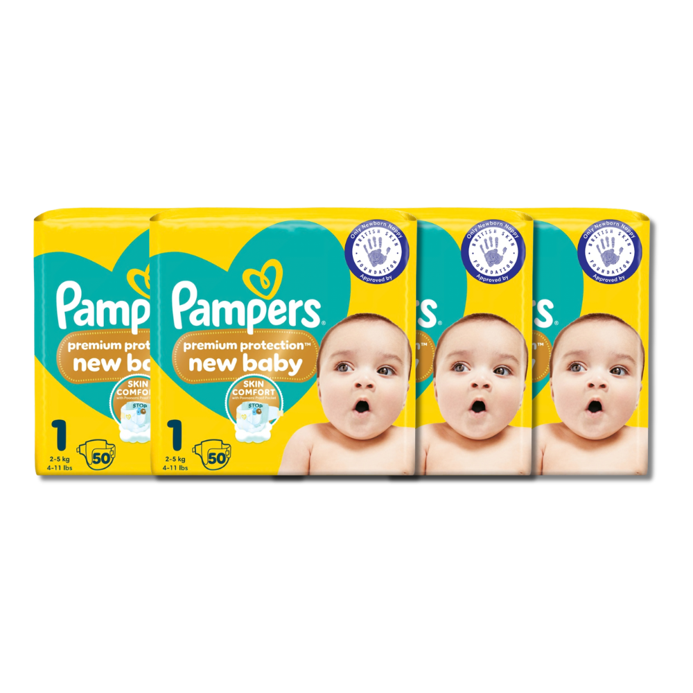 Pampers Premium Protection New Baby Size 1 (50 pcs) (2-5kg)  (UK)