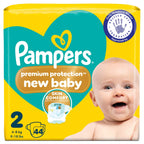 Pampers Premium Protection New Baby Size 2 (44 pcs) (4-8kg)  (UK)