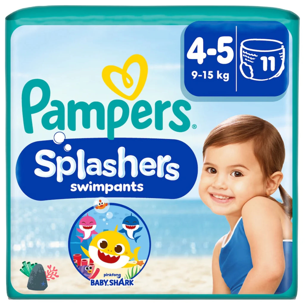 Pampers Splashers Swimming Pants Baby Shark Size 4-5 (11 pcs) (9-15KG)  (UK)