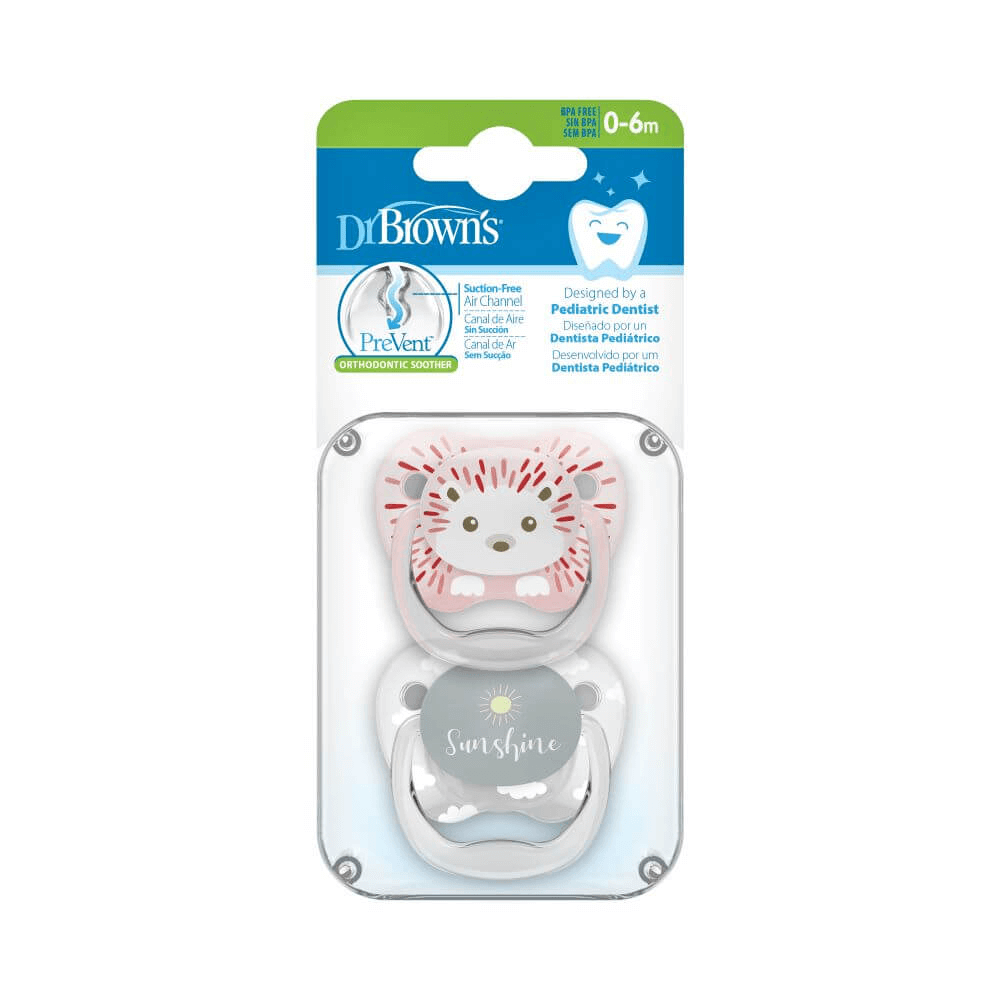 Dr. Brown’s Prevent Printed Shield Soother – Stage 1 (Pack of 2)