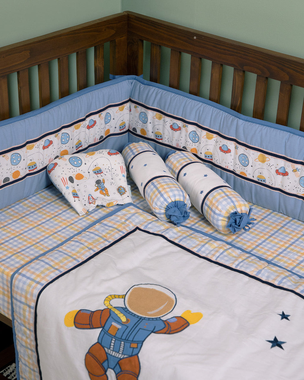 Abracadabra  6 Piece Baby Cot Bedding Set - Rocketman