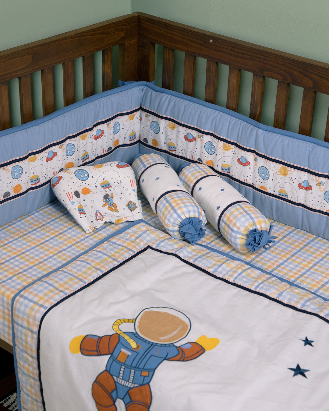 Abracadabra  6 Piece Baby Cot Bedding Set - Rocketman