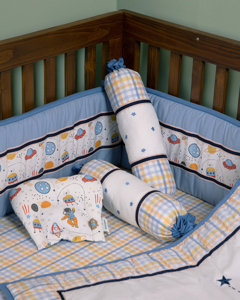 Abracadabra  6 Piece Baby Cot Bedding Set - Rocketman