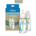 Dr. Brown’s Anti-Colic Options+ Narrow Glass Baby Bottle, 4oz/120ML, 2-Pack