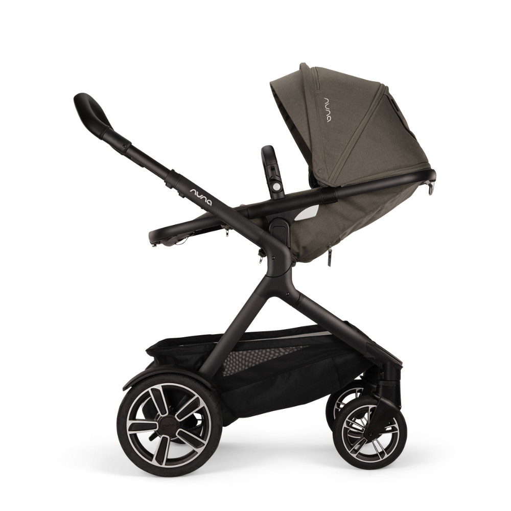 Nuna Demi Next Baby Stroller-Height Adjustable Parent Handle Bar-Wide Front Wheels-2 Years Warranty-Pram for 6M to 4Y (Upto 22 Kg)-Granite