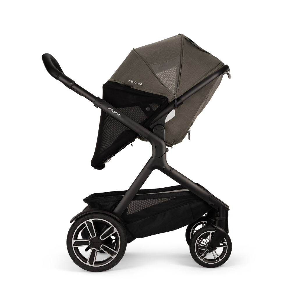 Nuna Demi Next Baby Stroller-Height Adjustable Parent Handle Bar-Wide Front Wheels-2 Years Warranty-Pram for 6M to 4Y (Upto 22 Kg)-Granite
