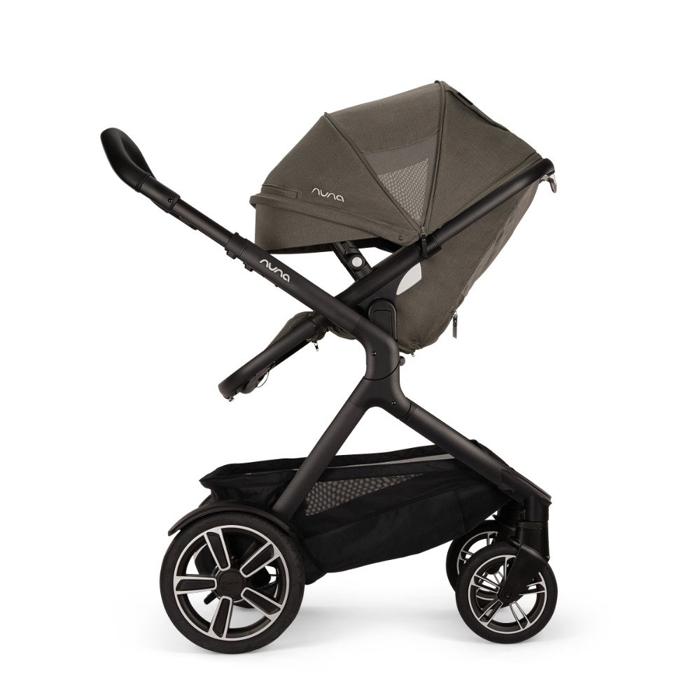 Nuna Demi Next Baby Stroller-Height Adjustable Parent Handle Bar-Wide Front Wheels-2 Years Warranty-Pram for 6M to 4Y (Upto 22 Kg)-Granite
