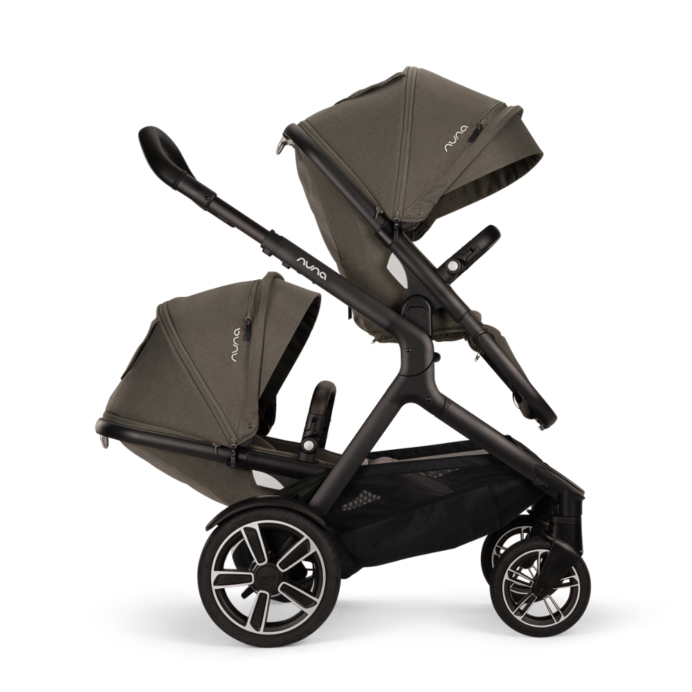 Nuna Demi Next Baby Stroller-Height Adjustable Parent Handle Bar-Wide Front Wheels-2 Years Warranty-Pram for 6M to 4Y (Upto 22 Kg)-Granite