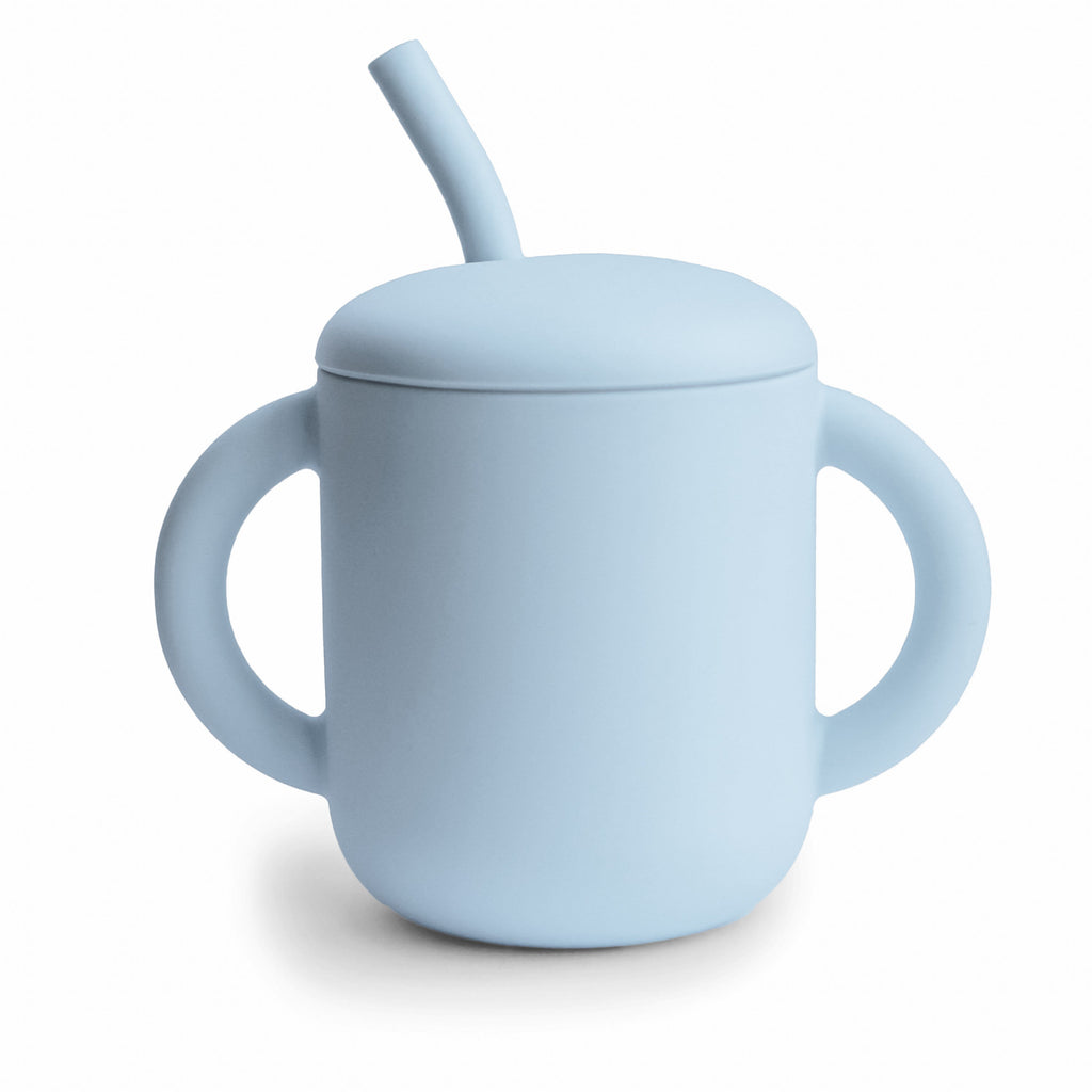 Silicone Training Cup + Straw
